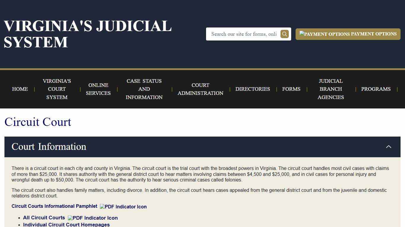 Circuit Court Virginia Court System